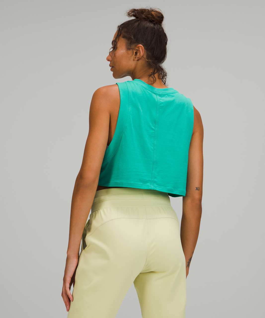 Lululemon All Yours Crop Tank Top - Maldives Green