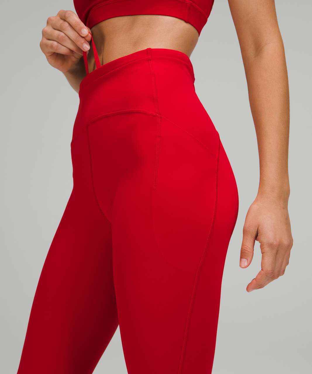 Lululemon Size 6 Swift Speed HR Crop 21” Red DKRD Pant Luxtreme HiRise Run  Yoga