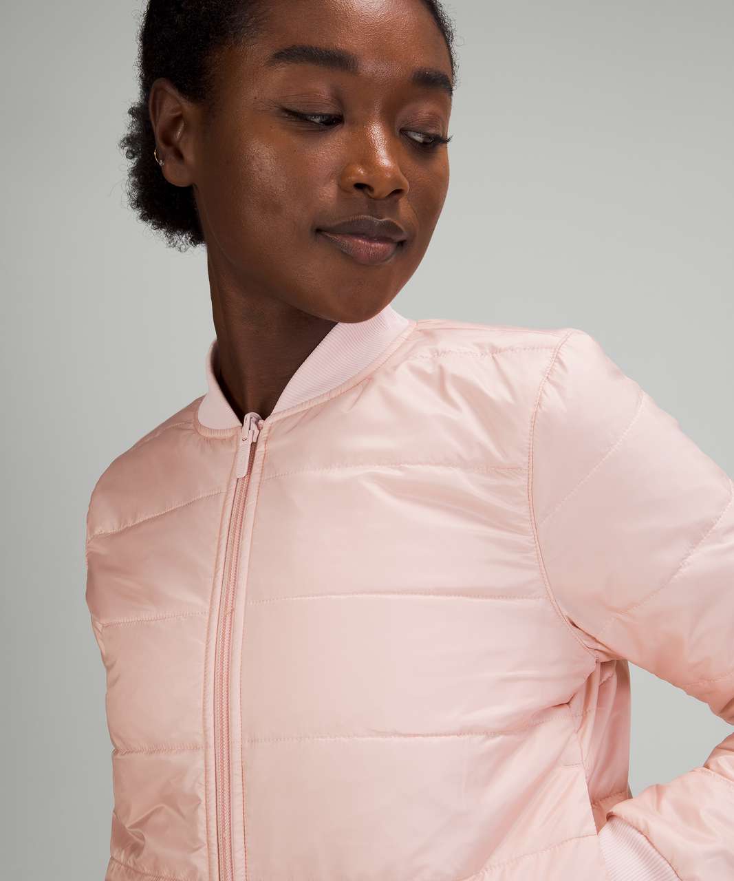 Lululemon Non-Stop Bomber *Reversible Pink Mist Size 8