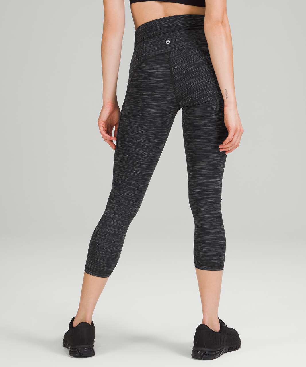 Lululemon Power Thru High-Rise Crop 23 *Colour Seam - Black - lulu fanatics