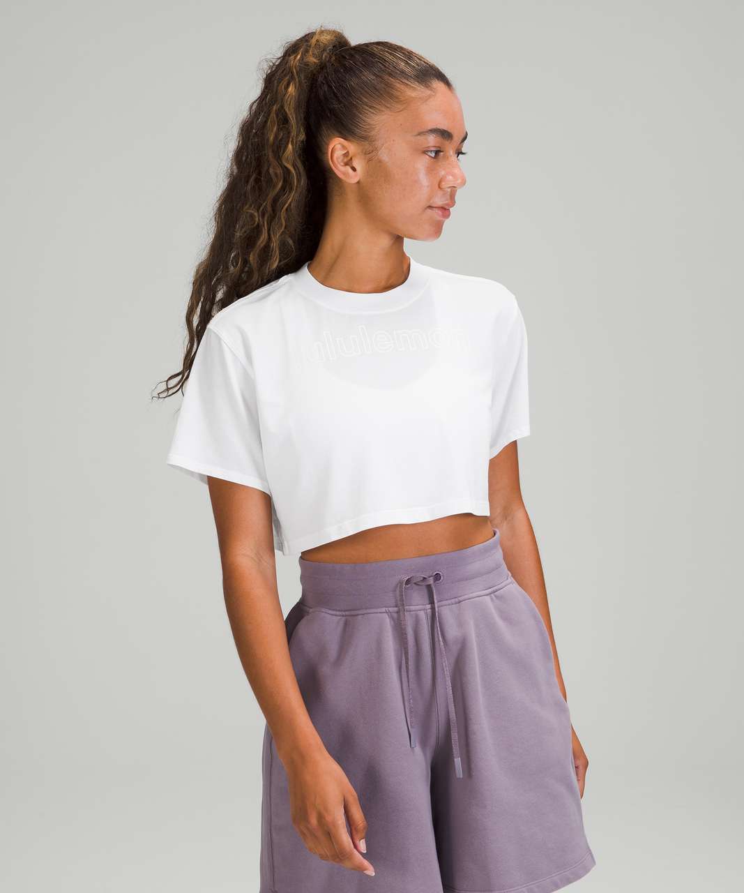 Lululemon All Yours Cropped T-Shirt *Graphic - White