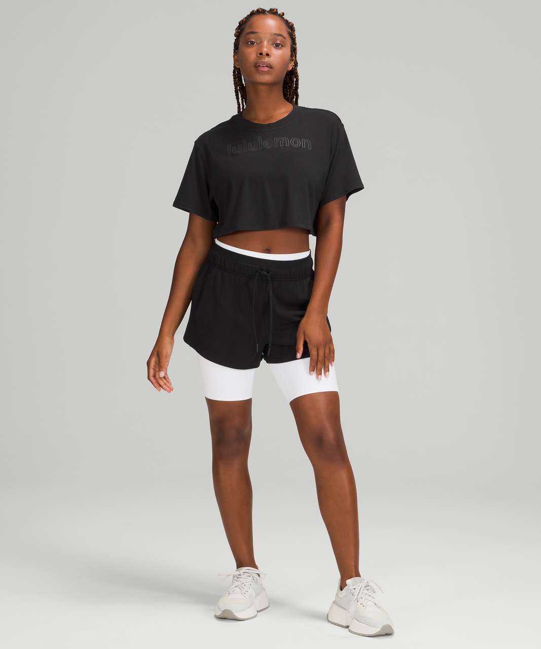 Lululemon All Yours Cropped T-Shirt *Graphic - Black