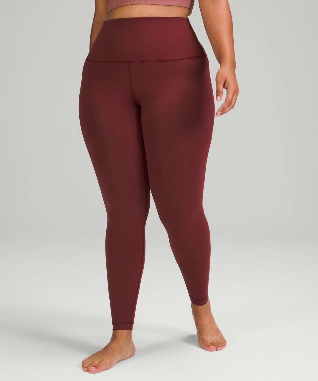 Lululemon High Rise Wunder Under Pants Leggings Red Grape Black 8 - $79 -  From Kelly