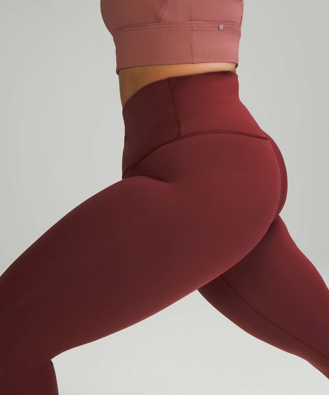 Lululemon Wunder Train High-Rise Tight 28 - Red Merlot - lulu fanatics