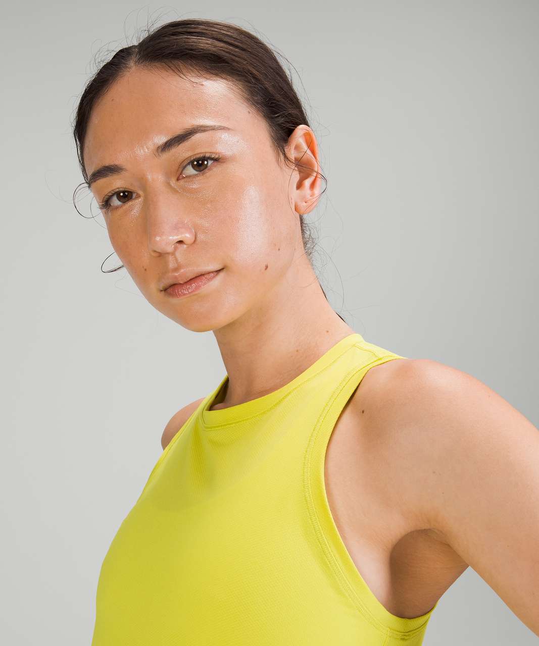 Lululemon High Neck Running and Training Tank Top - Yellow Serpentine