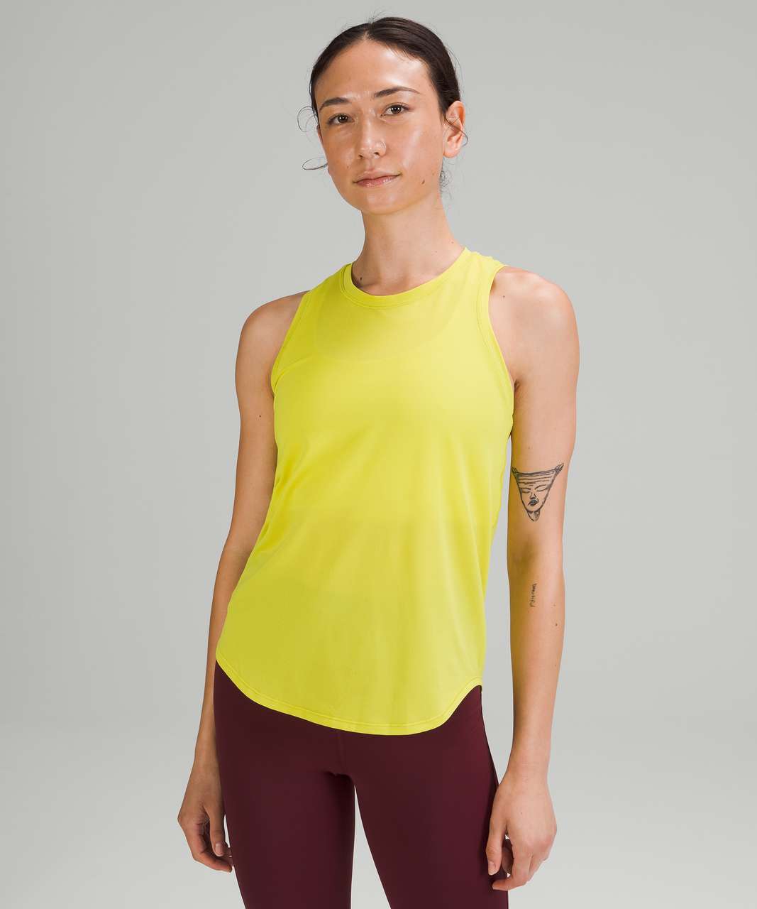 Lululemon High Neck Running and Training Tank Top - Rainforest Green - lulu  fanatics