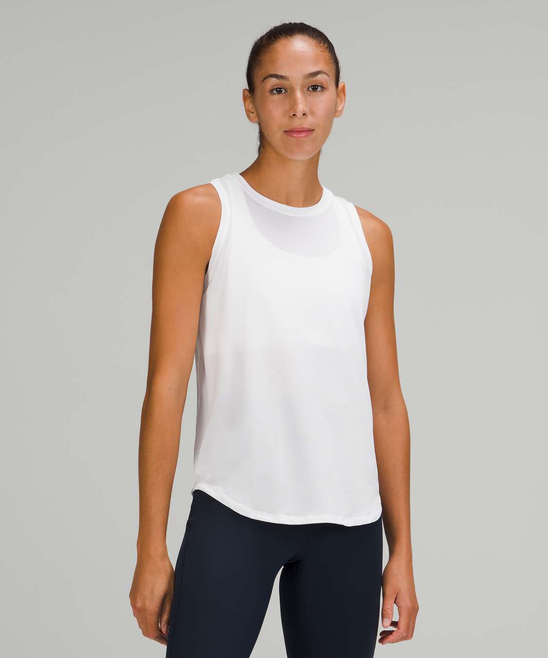 Lululemon High Neck Running and Training Tank Top - White