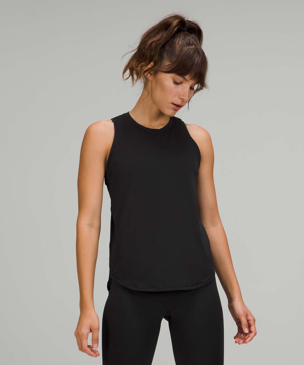 Lululemon High Neck Running and Training Tank Top - Black - lulu