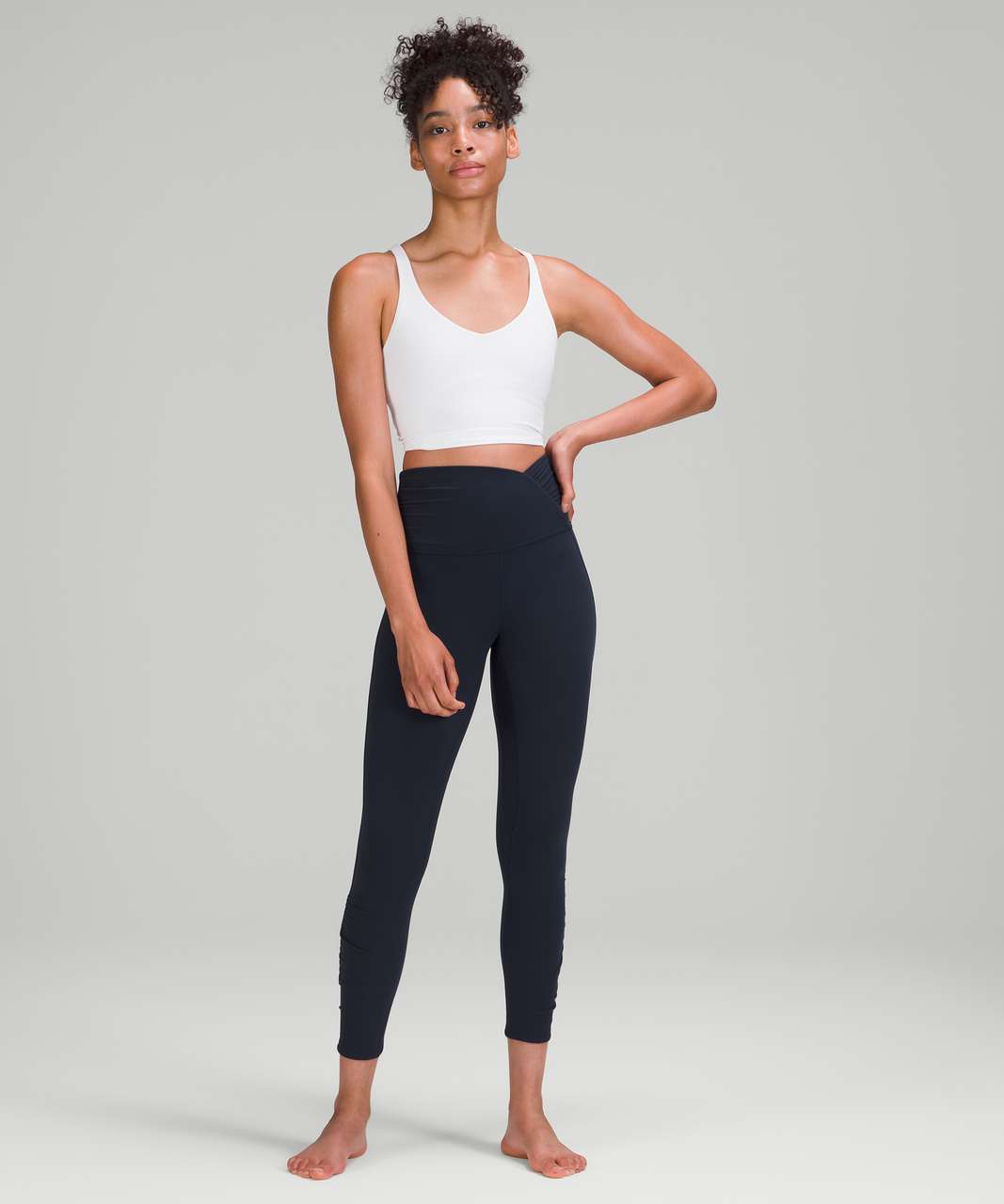 ruched waist aligns just dropped in the US! I love the waist ruching, but  I'm unsure about the legs. thoughts? anyone ordering, or tried them on? : r/ lululemon