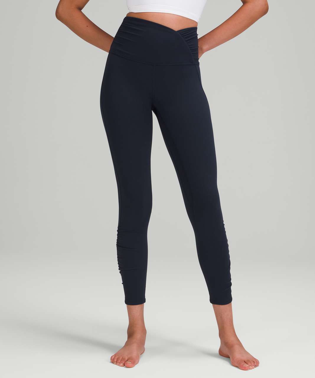 Lululemon Align High-Rise Ruched Waist Pant 25 - True Navy - lulu fanatics