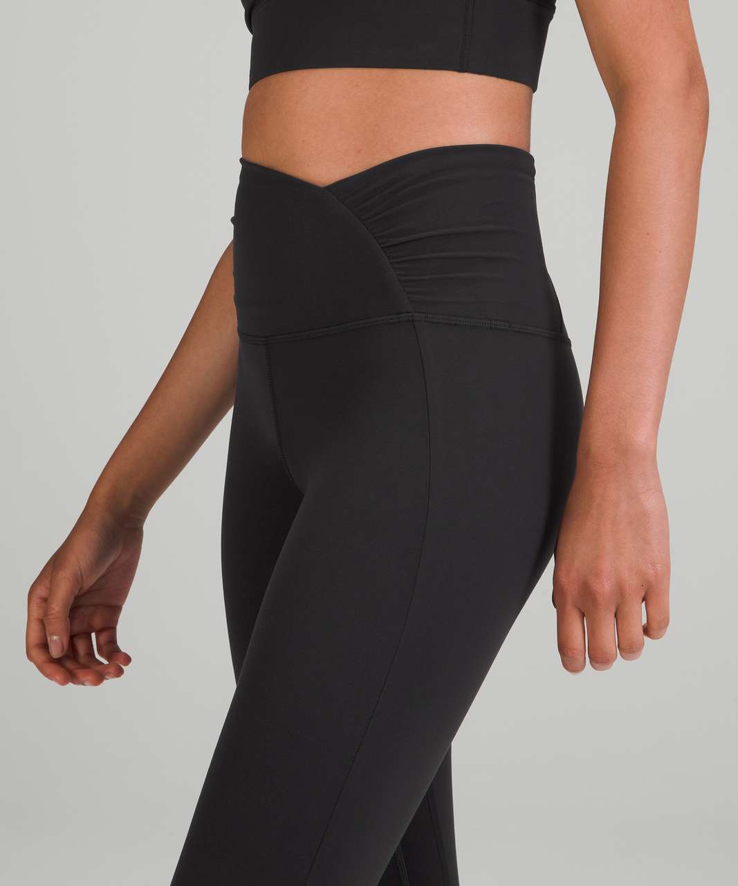 Lululemon Align High-Rise Ruched Waist Pant 25 - Black - lulu fanatics