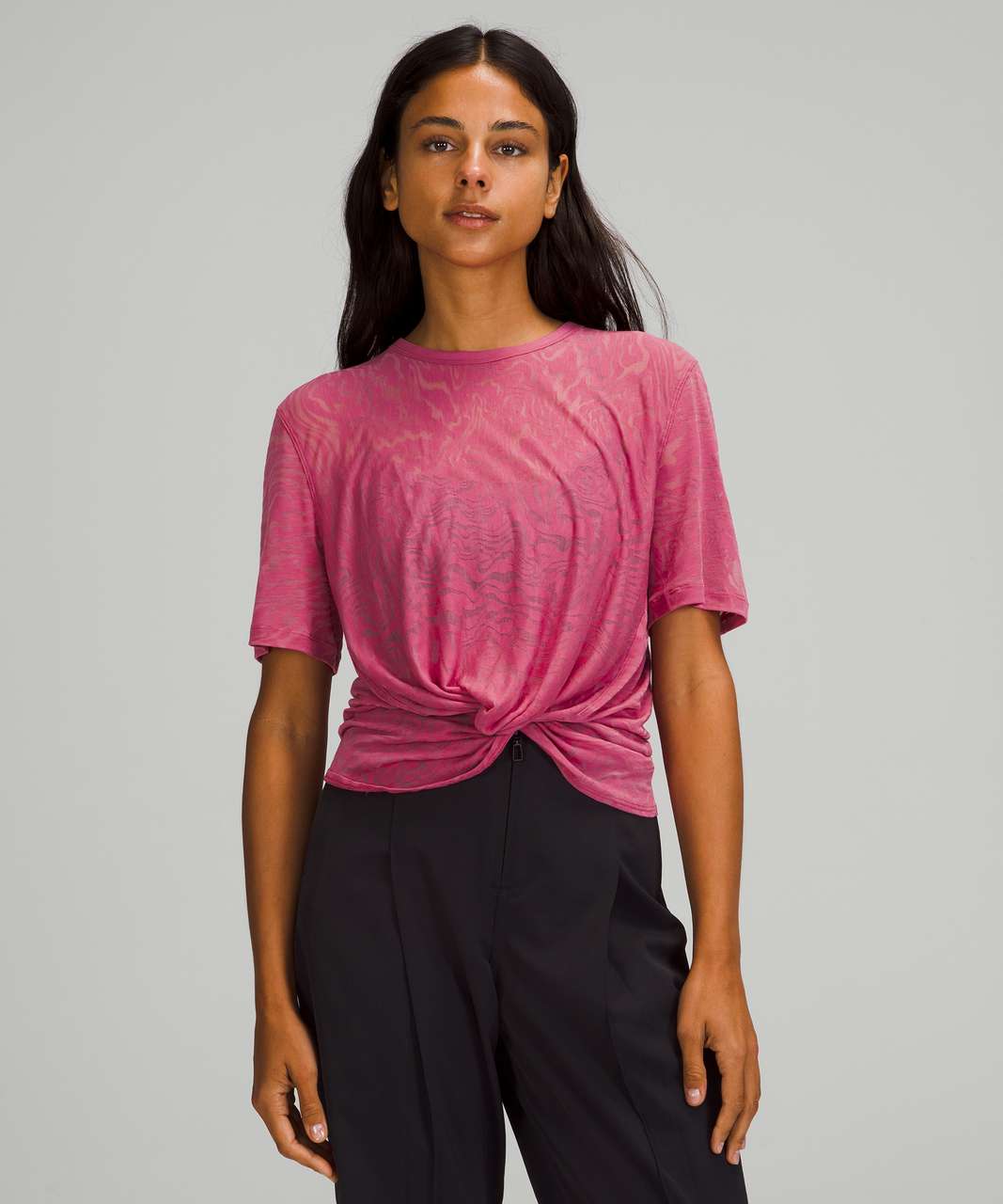 Lululemon Crescent Tee *Veil - Pink Lychee - lulu fanatics