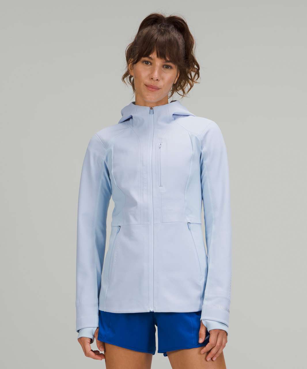 NWT Lululemon Cross Chill Jacket Blue Linen Size:8