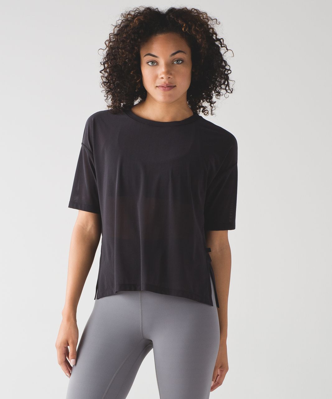 Lululemon Get Low Short Sleeve - Black - lulu fanatics