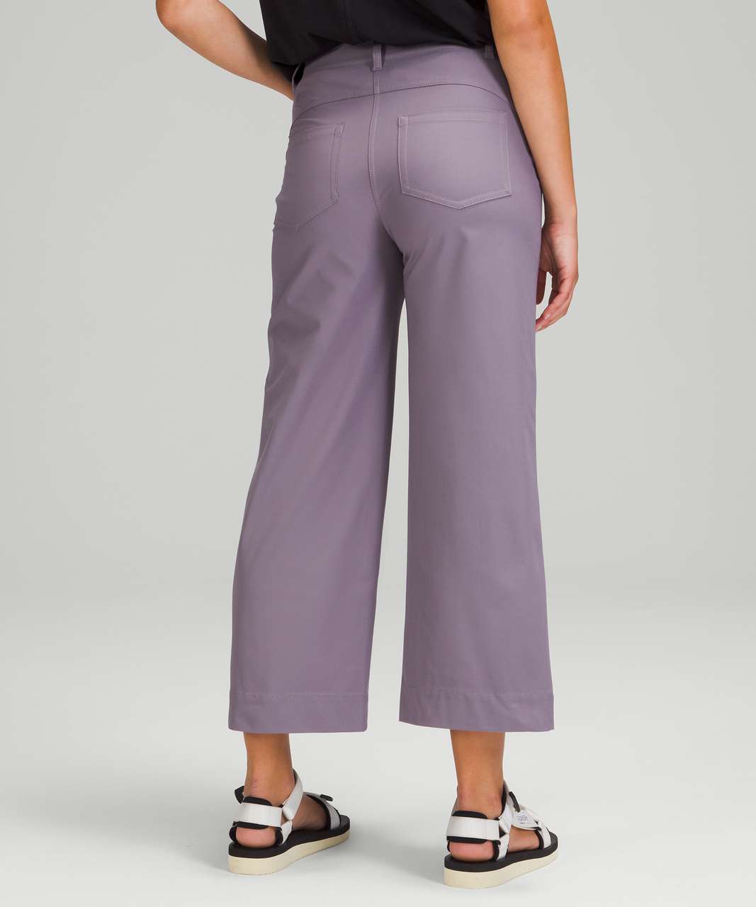 Lululemon City Sleek 5 Pocket Wide-Leg High Rise 7/8 Length Pant - Dusky  Lavender - lulu fanatics