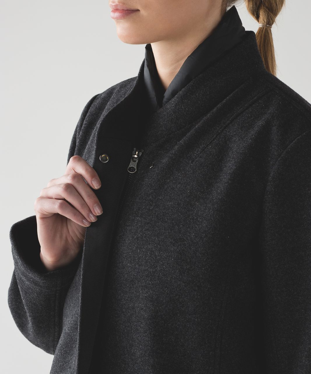 Lululemon All Days Softshell - Heathered Black / Black