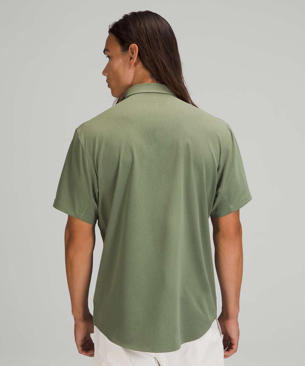 Lululemon Airing Easy Short Sleeve Shirt *Ventlight™ Mesh - Green Twill