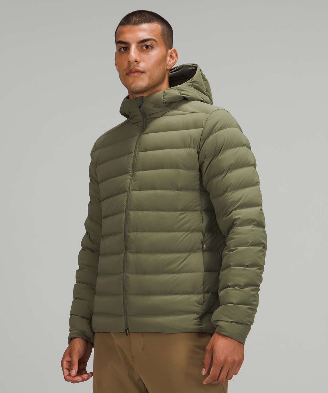 Lululemon Navigation Stretch Down Hoodie - Medium Olive - lulu