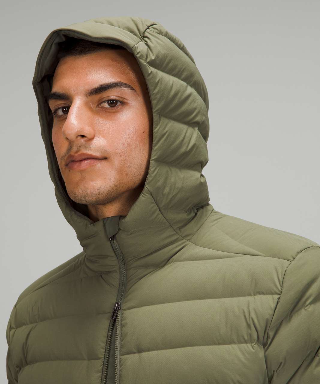 Lululemon Navigation Stretch Down Hoodie - Medium Olive