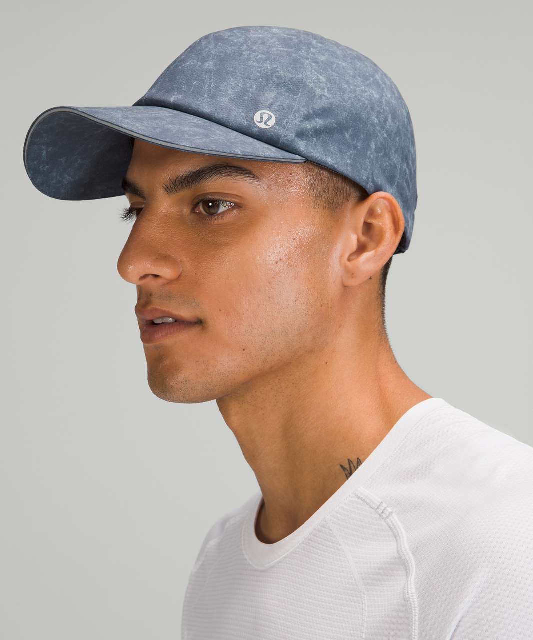 Lululemon Fast and Free Mens Run Hat - Gravel Dust Iron Blue Multi