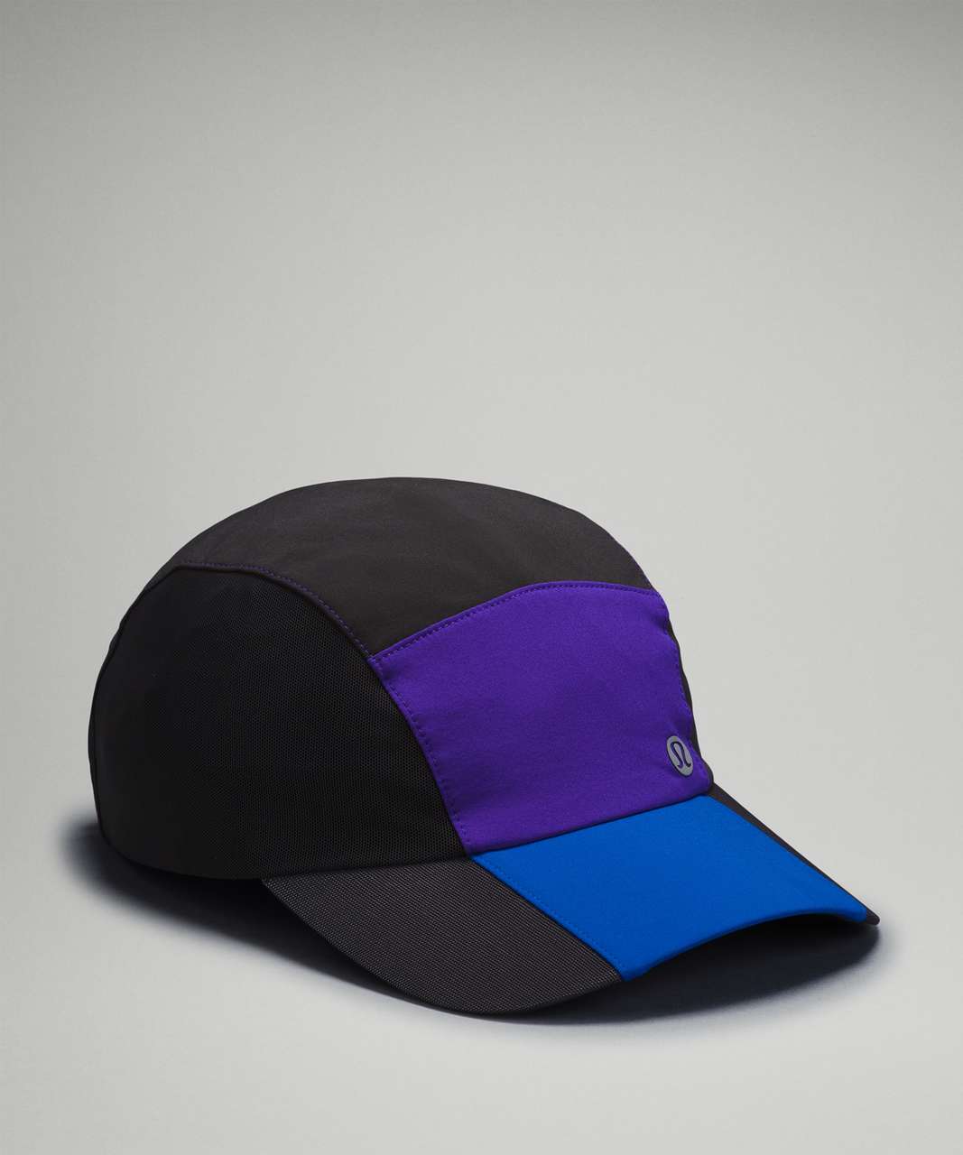 Lululemon Fast and Free Mens Run Hat Elite - Black Granite / Symphony Blue / Petrol Purple