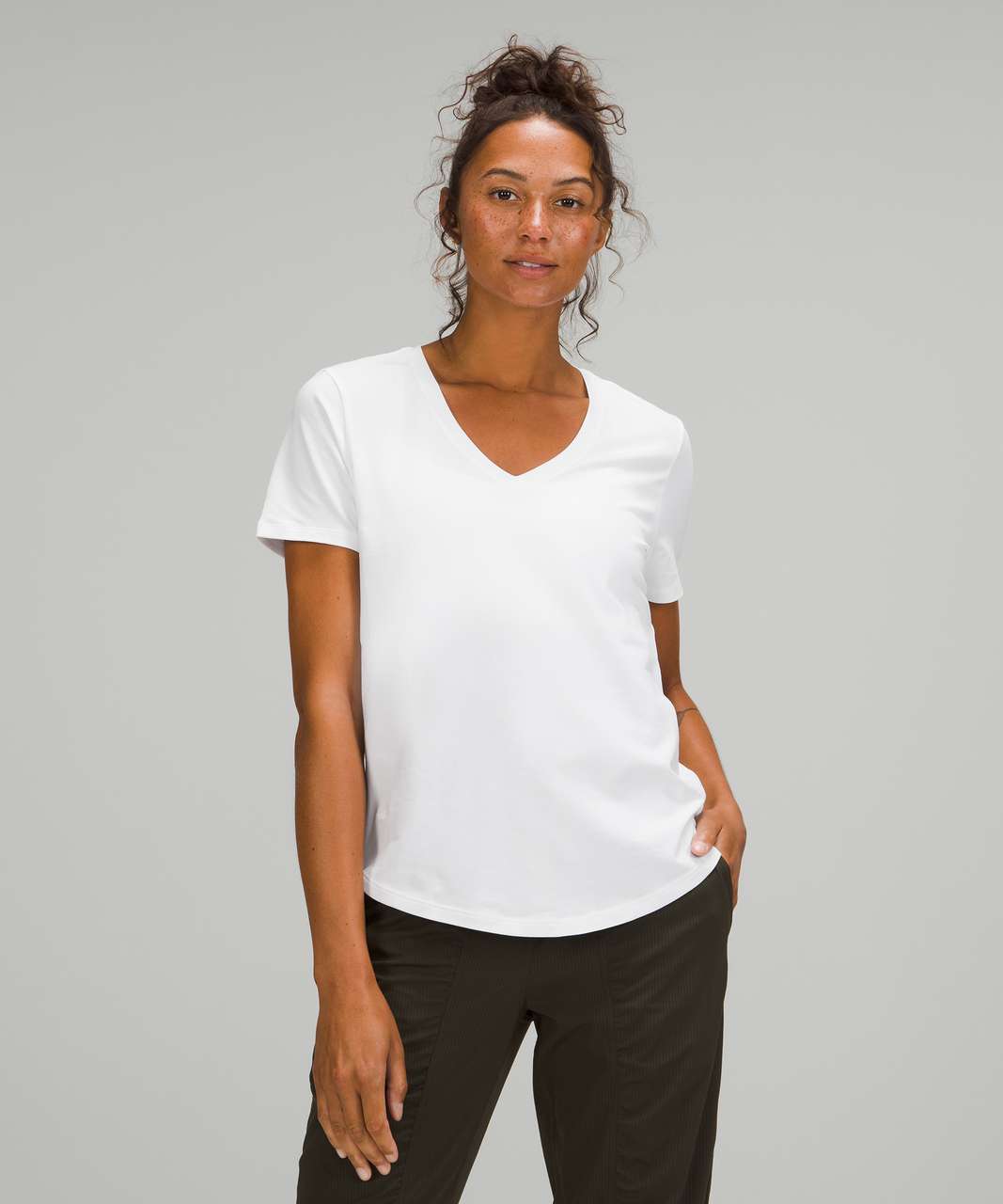 Lululemon Love Tee Short Sleeve V-Neck T-Shirt - White