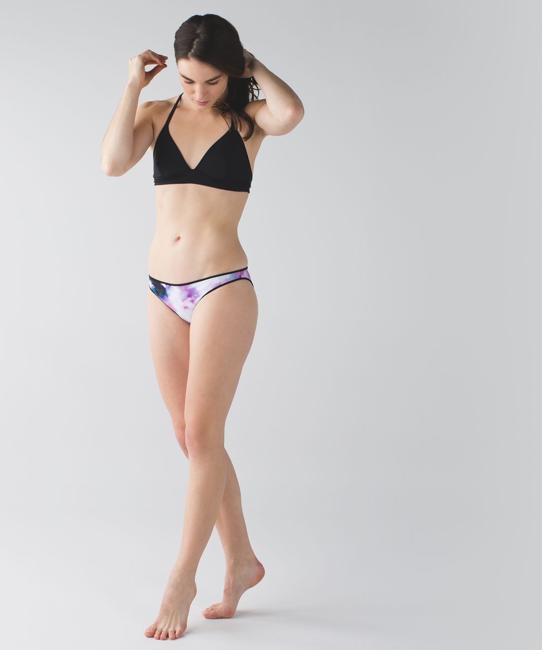 Lululemon Water:  Surf To Sand Bikini Bottom - Blooming Pixie Multi / Black