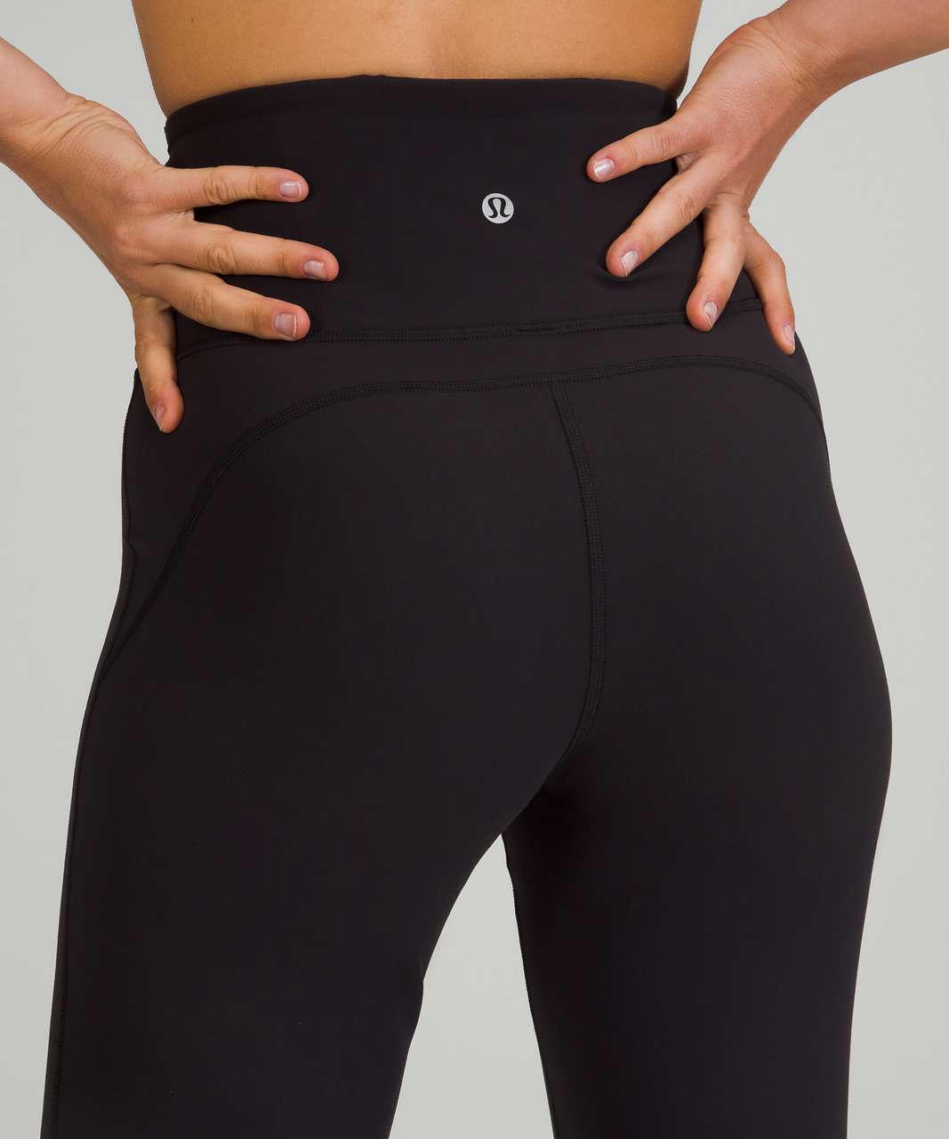 Lululemon Groove Crop Leggings Womens 4 Black Reversible Wide Leg Yoga Pants  19