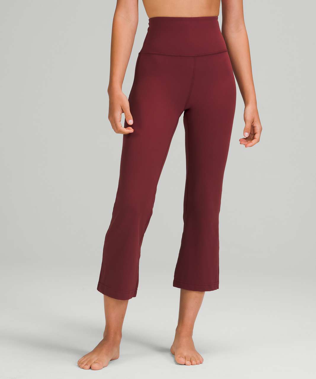 Lululemon Groove Super-High-Rise Crop 23" - Red Merlot