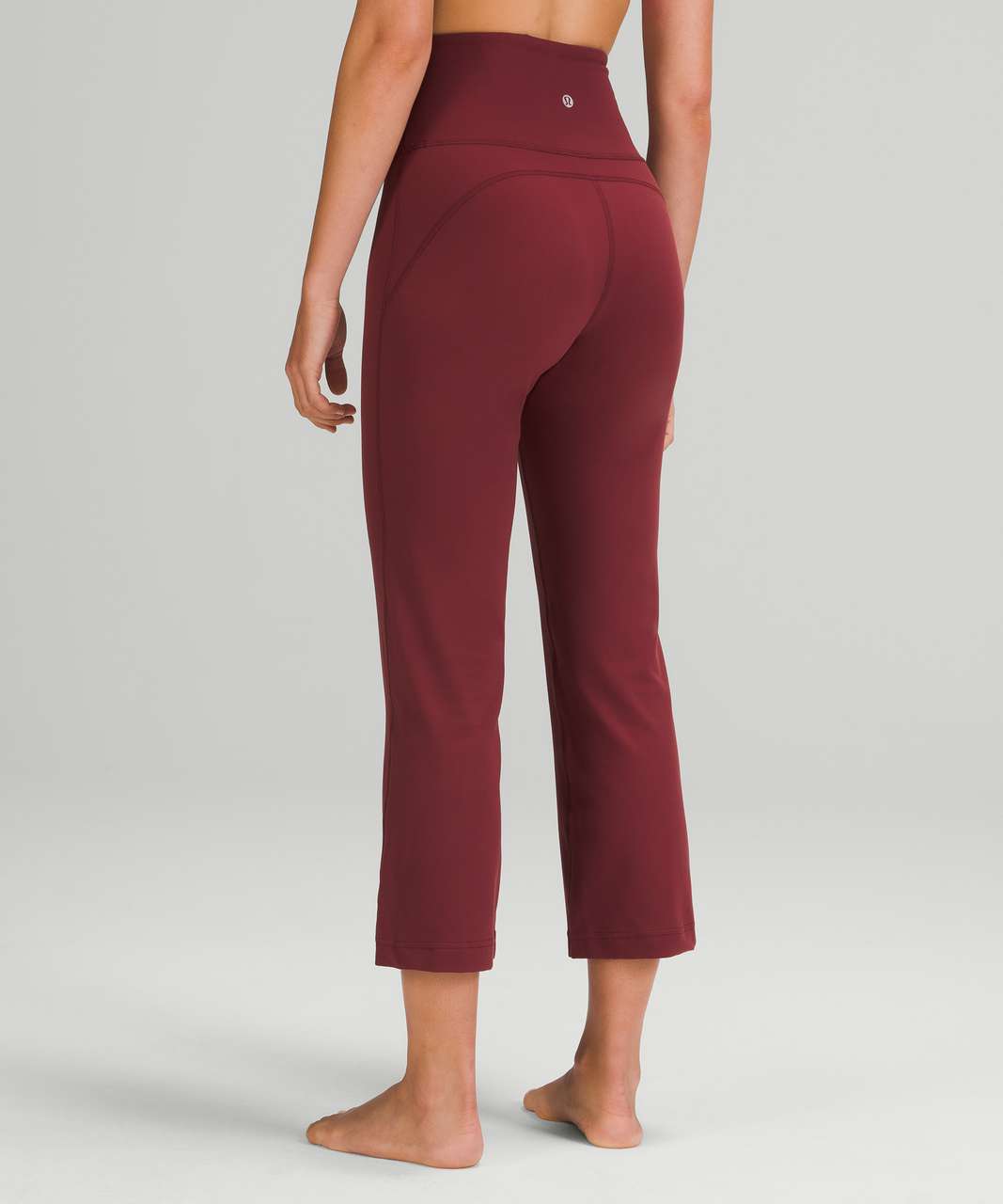 Lululemon Groove Super-High-Rise Crop 23 - Red Merlot - lulu fanatics