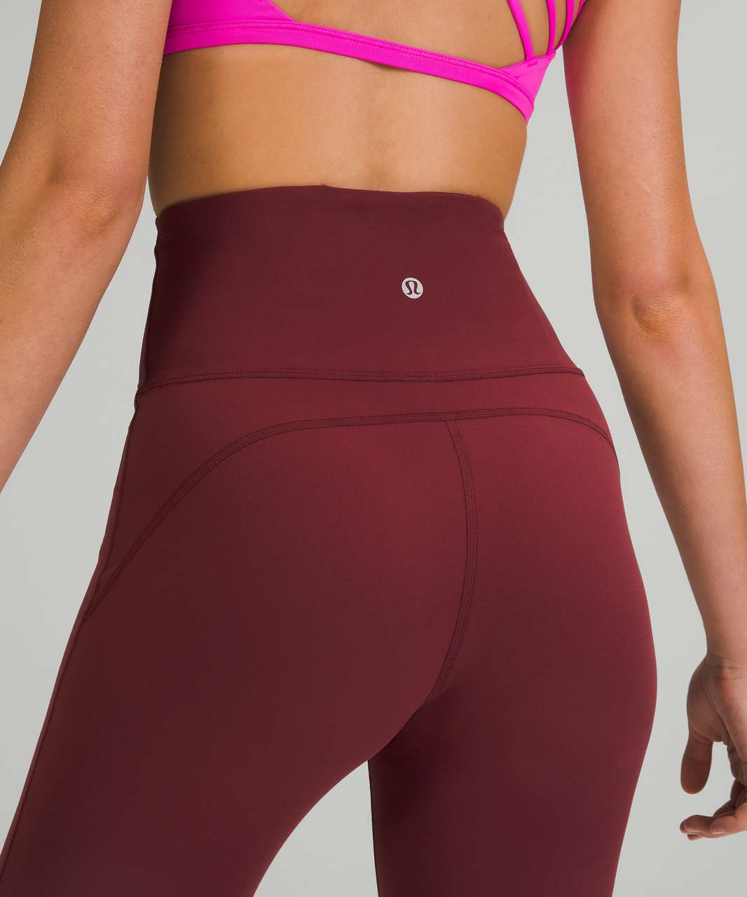 Lululemon Groove Super-High-Rise Crop 23" - Red Merlot