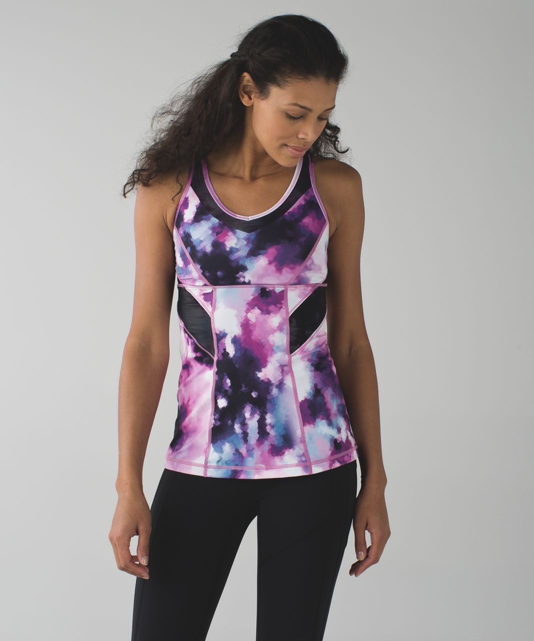 Lululemon Sweaty Endeavor Tank - Black / Blooming Pixie Multi / Black -  lulu fanatics