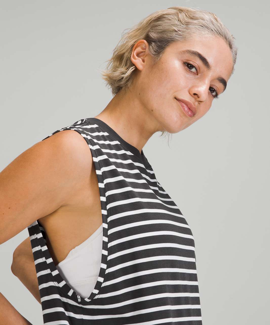 Lululemon All Yours Tank Top - Yachtie Stripe Graphite Grey White