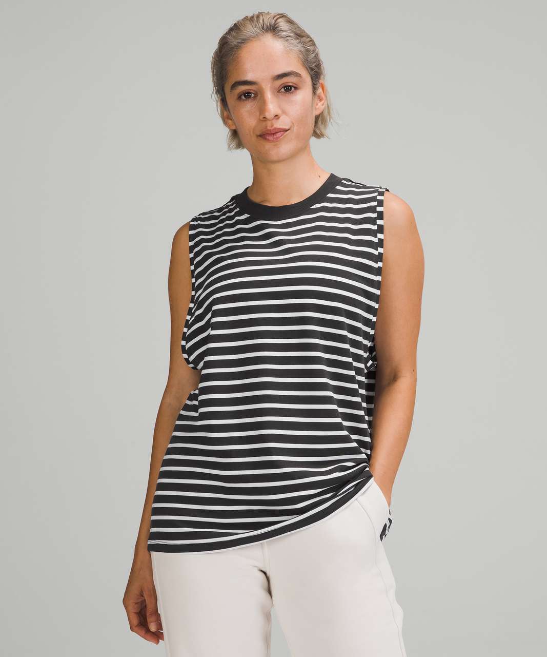 Lululemon All Yours Tank Top - Yachtie Stripe Graphite Grey White