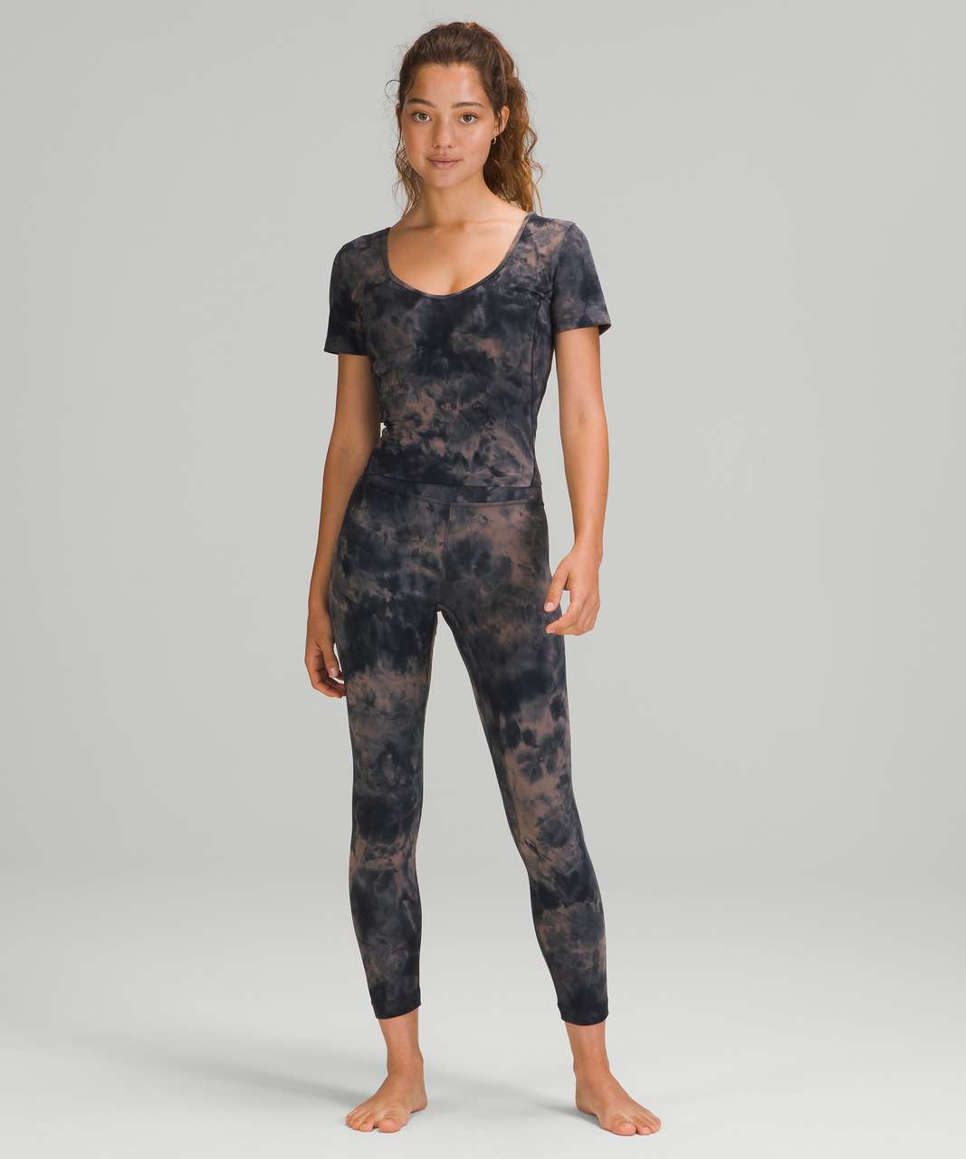 Lululemon Align High-Rise Pant 25 - Diamond Dye Seashell Smoky Topaz Graphite  Grey - lulu fanatics