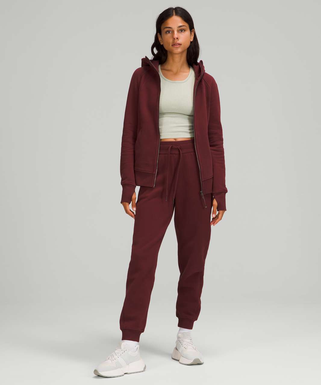 Lululemon Scuba High-Rise Jogger *Fleece 28 - Red Merlot - lulu fanatics