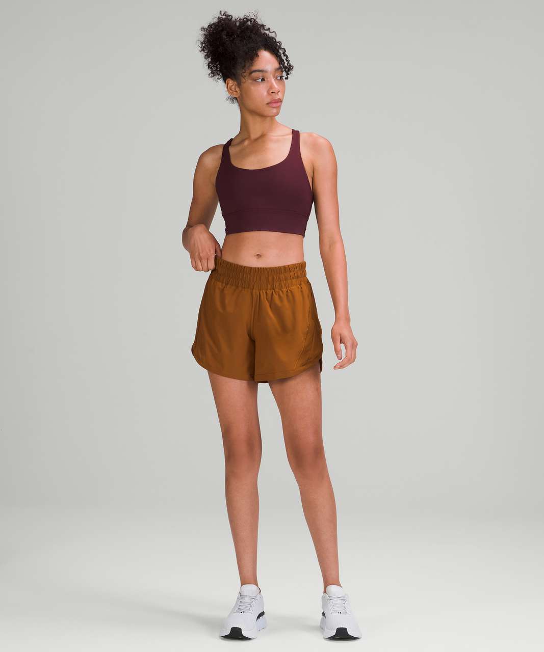 Lululemon Track That Mid-Rise Lined Short 5 - Copper Brown - lulu fanatics