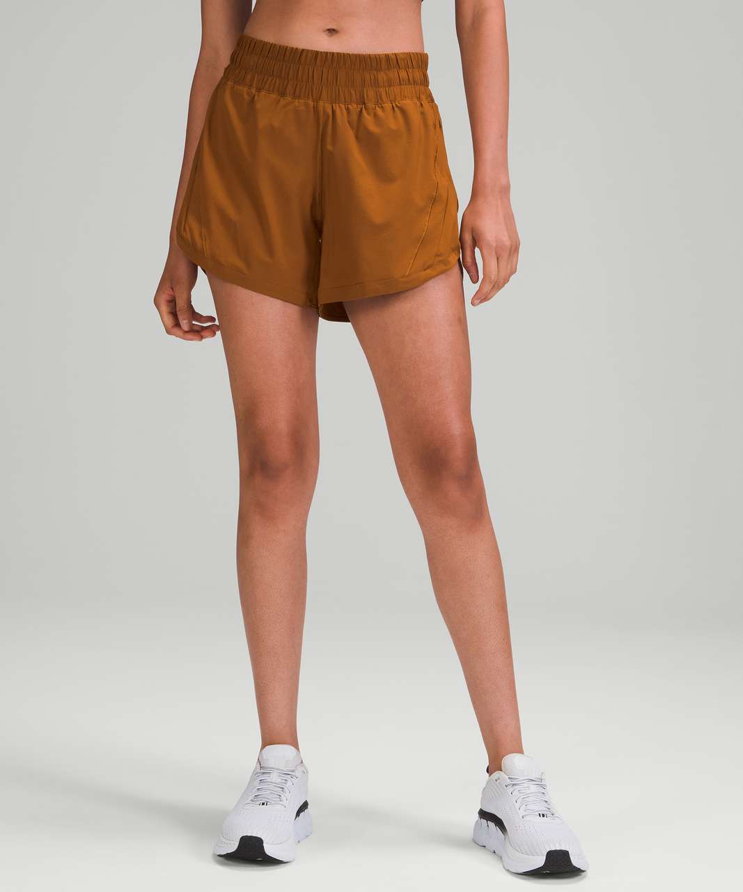 Lululemon Track That Mid-Rise Lined Short 5" - Copper Brown