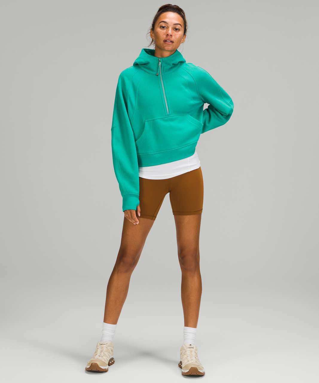 Lululemon Scuba Oversized Half-Zip Hoodie - Kelly Green - lulu fanatics