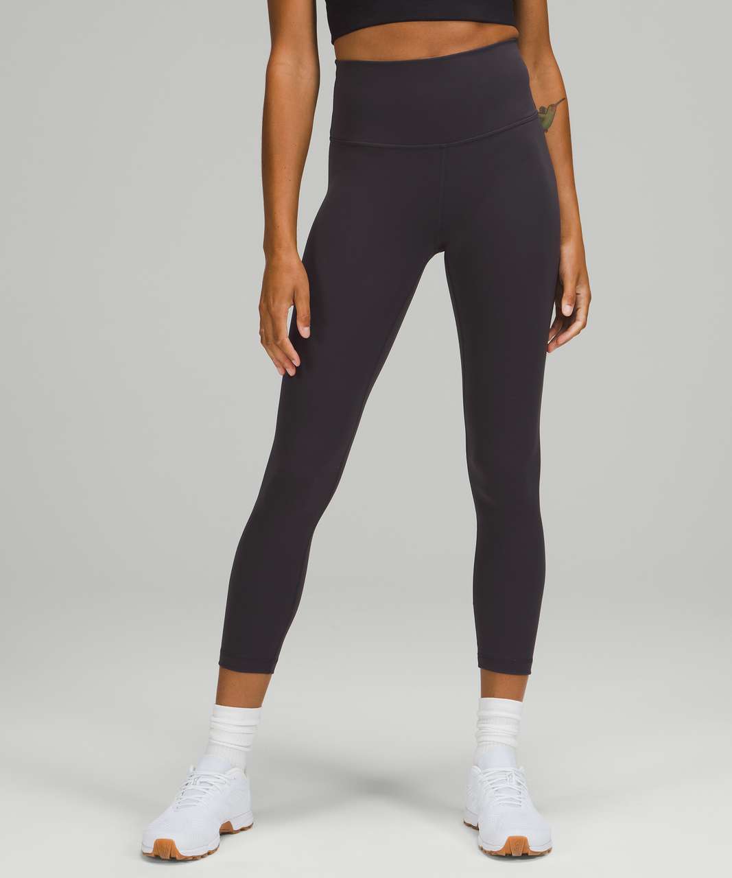 Lululemon Wunder Train High-Rise Crop 23 - Black Granite - lulu fanatics