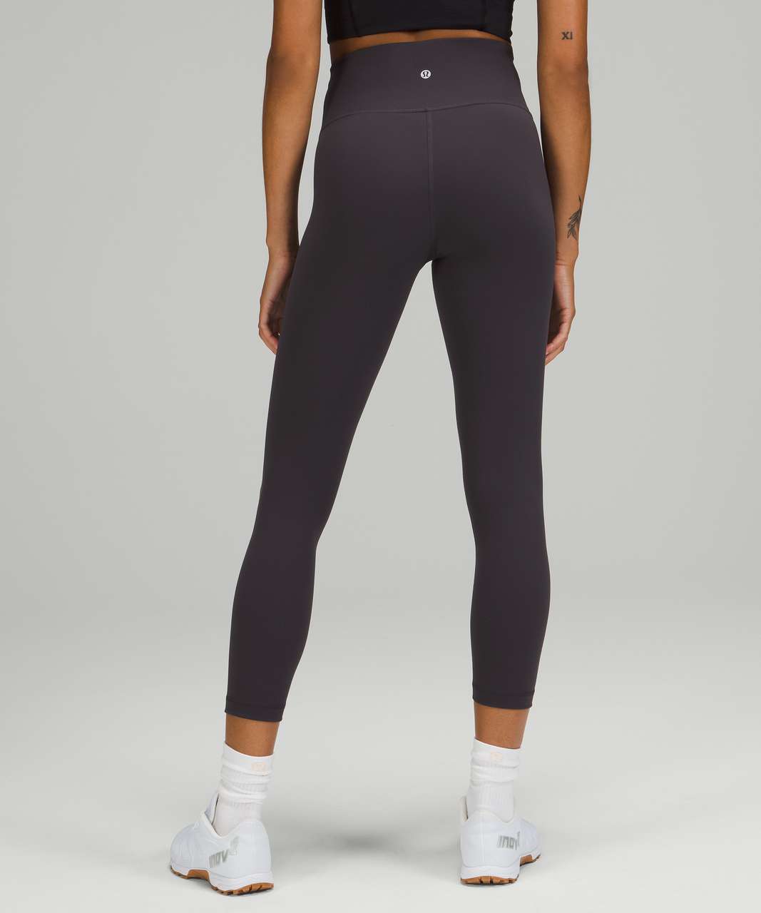 Lululemon Wunder Train High-Rise Crop 23 - Black Granite - lulu