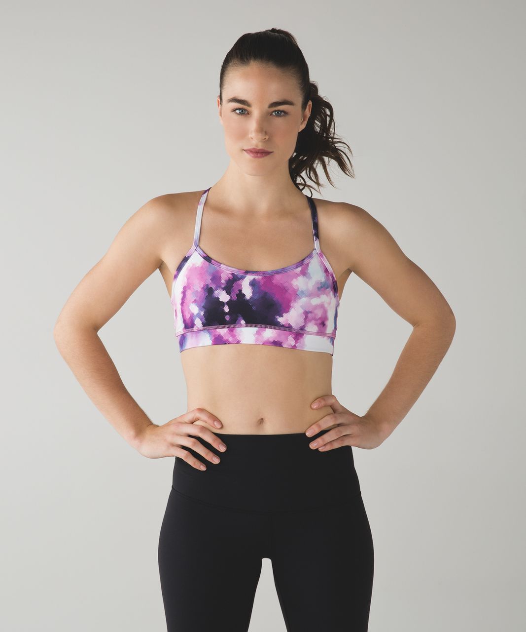 Lululemon Pink Tie Dye Flow Y Bra Size 6