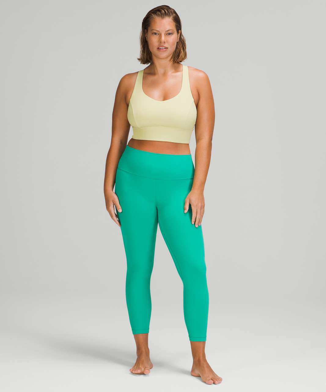 lululemon athletica Free To Be Serene Longline Bra Light Support, C/d Cup  in Green