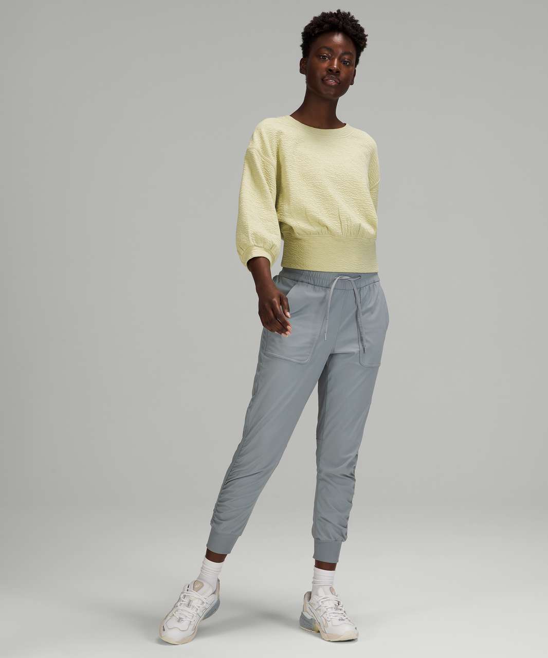 Lululemon Textured Crewneck Pullover - White Opal - lulu fanatics