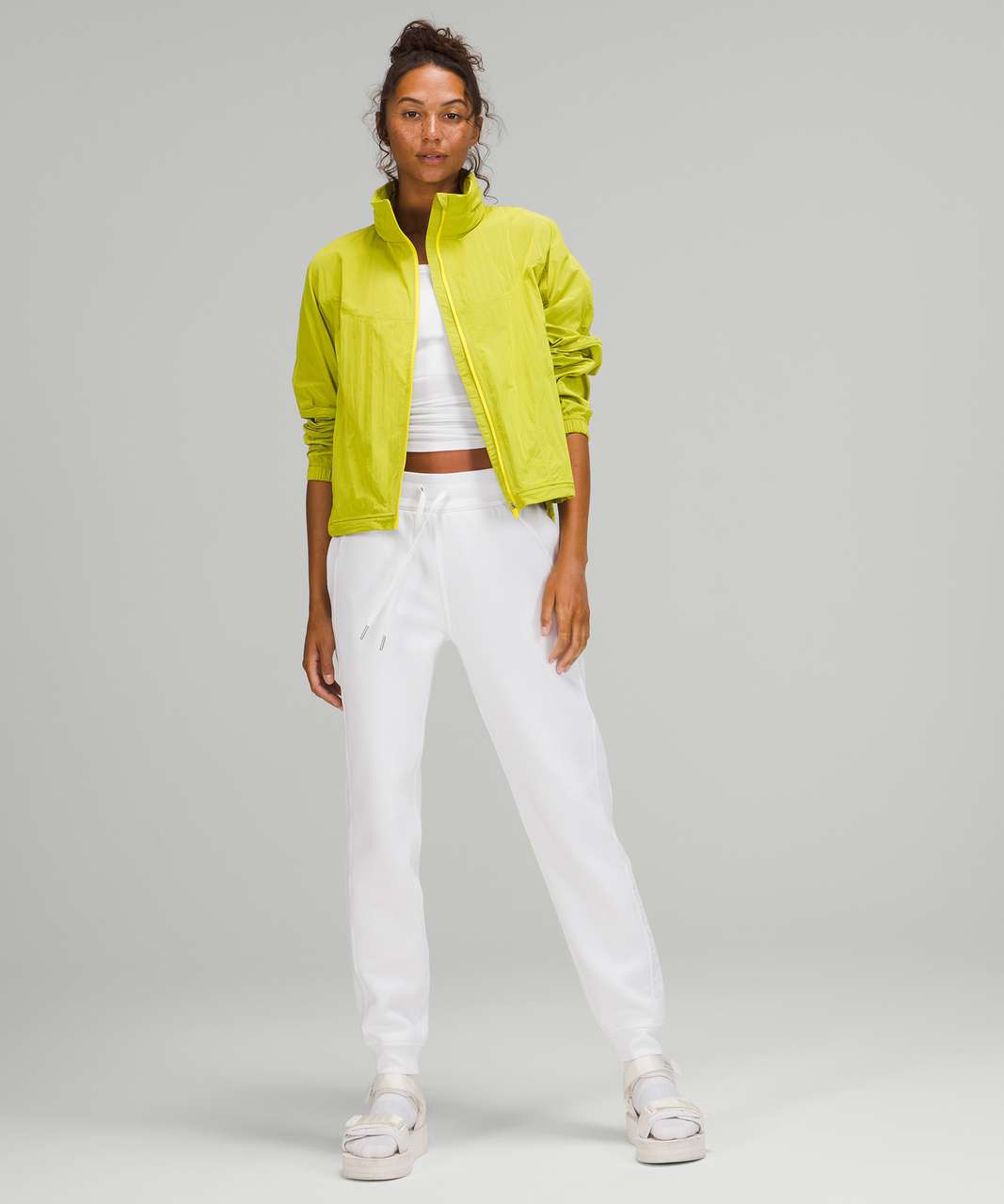 Lululemon Athletica Solid Yellow Track Jacket Size 4 - 55% off