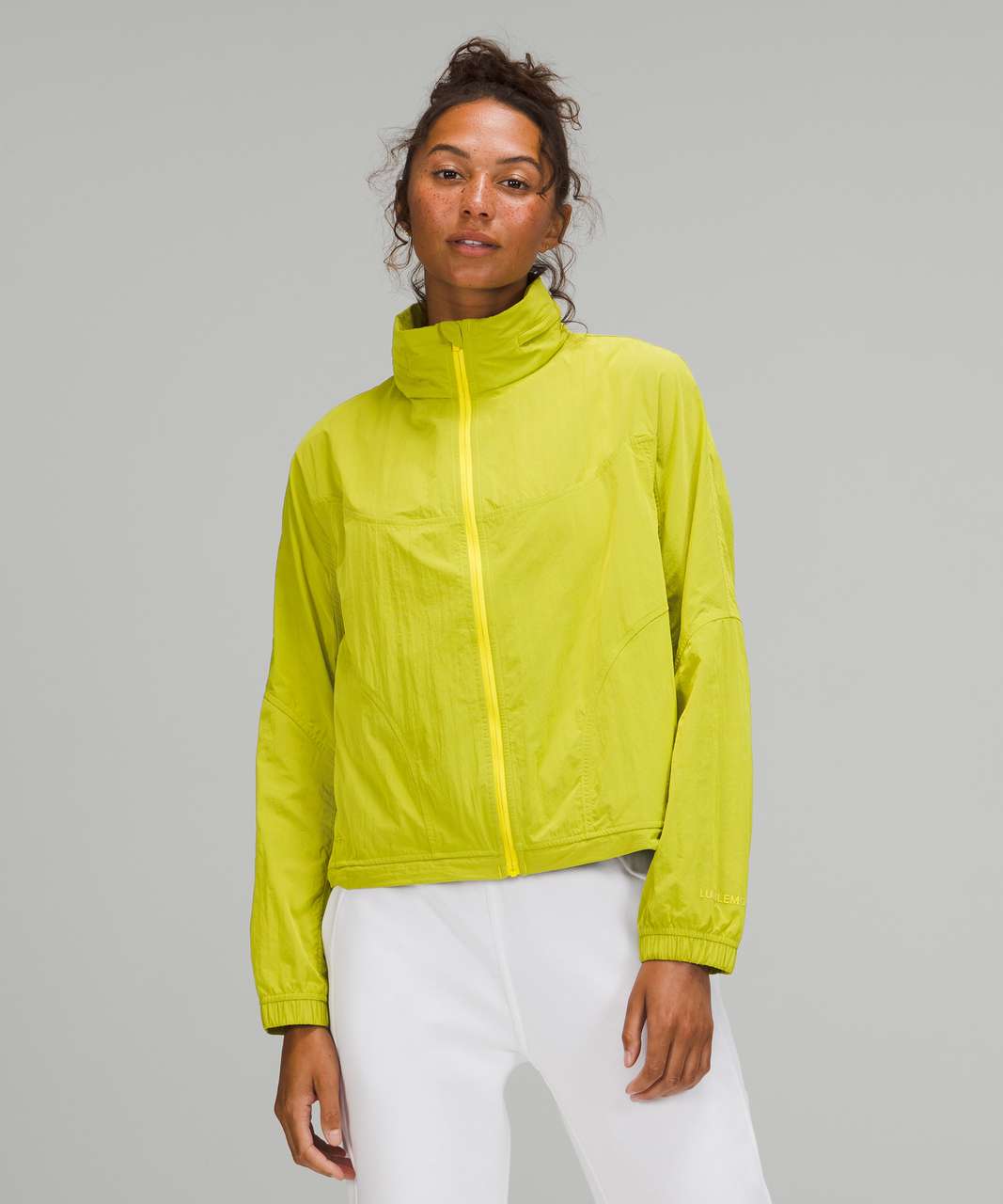 Lululemon Lightweight Hooded Jacket - Yellow Serpentine - lulu fanatics