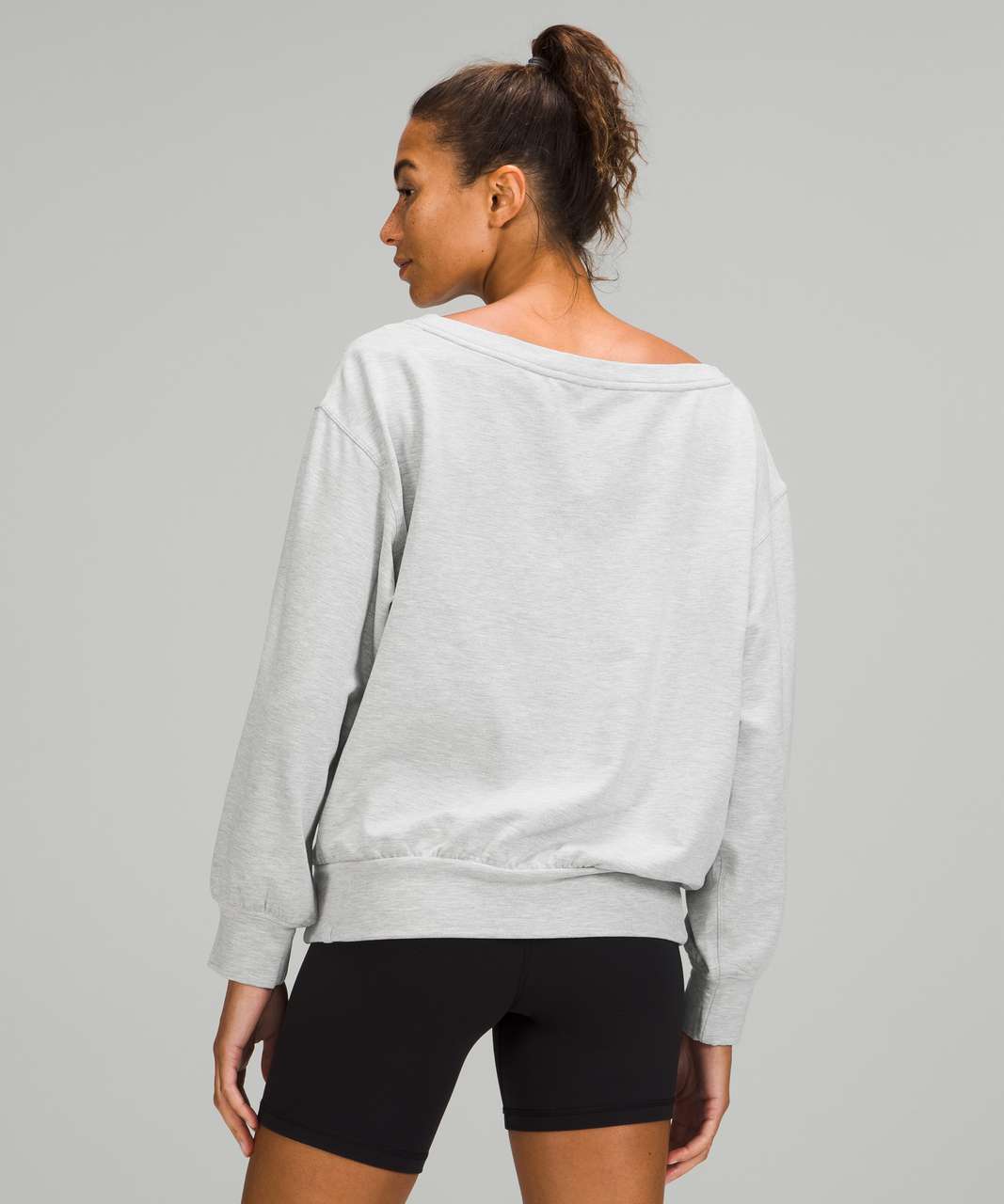 Lululemon Pleated Modal Fleece Pullover - Heathered Core Ultra Light Grey