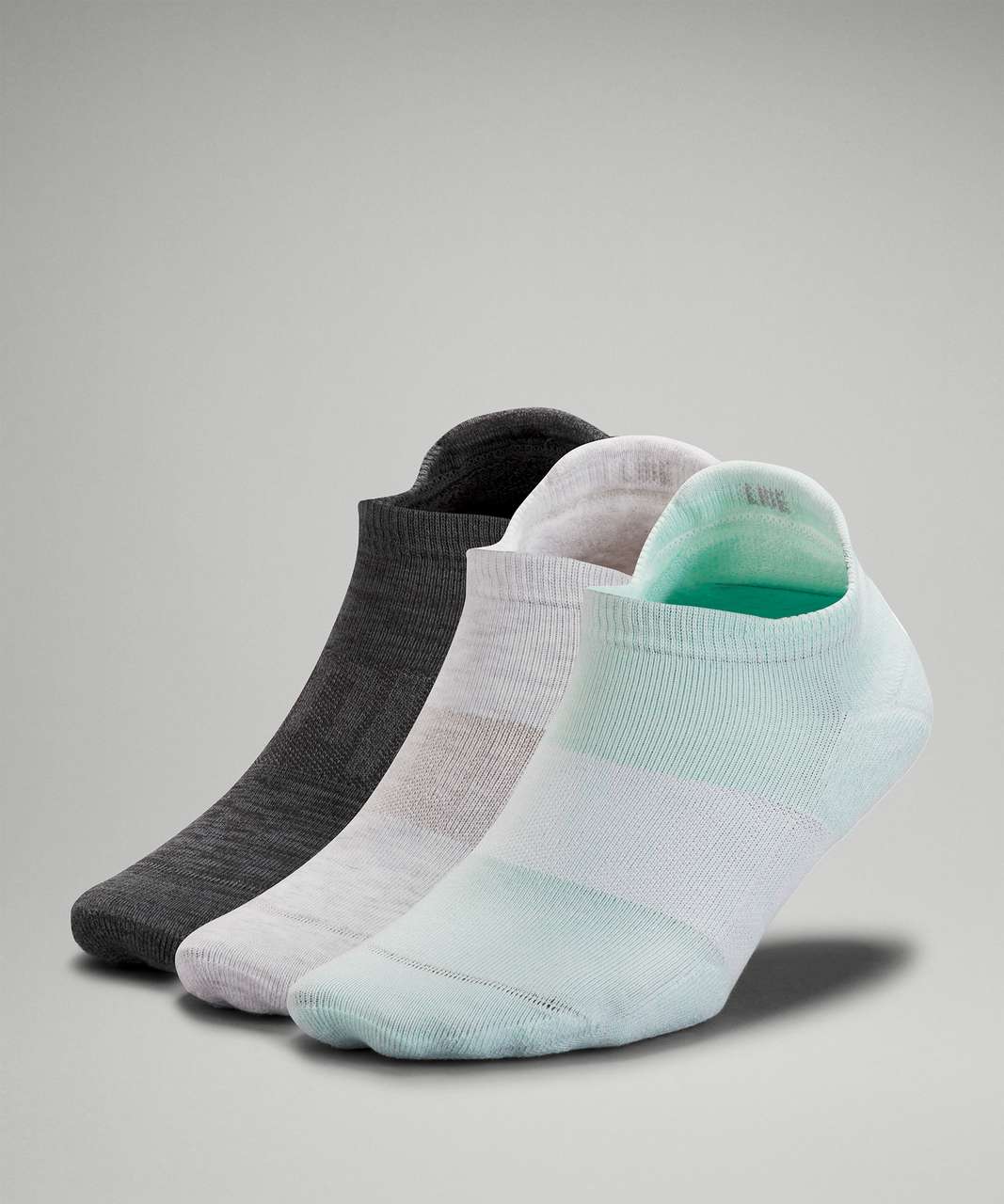 Lululemon Daily Stride Low Ankle Sock *3 Pack - Delicate Mint / White / Heather Grey