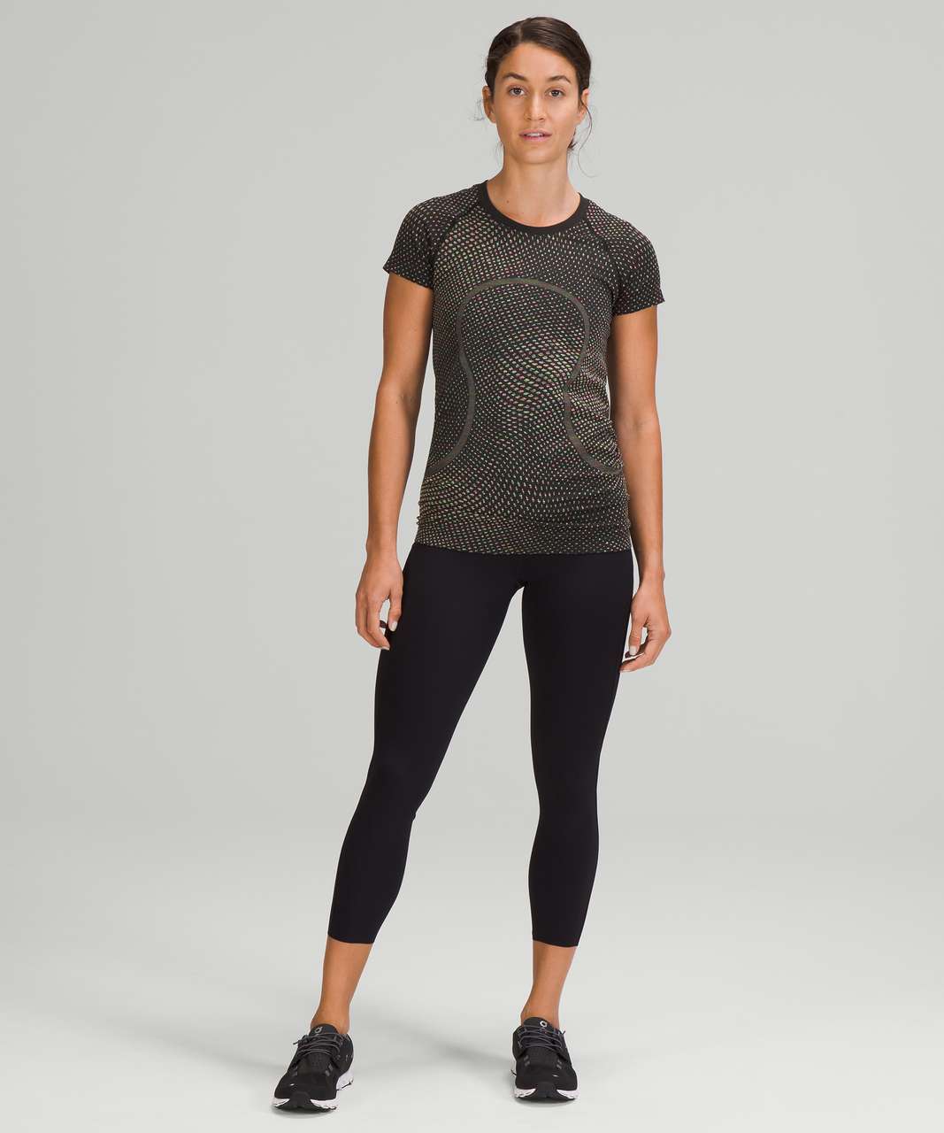 LULULEMON Swiftly Tech Short Sleeve (Black/White/Deep Coal