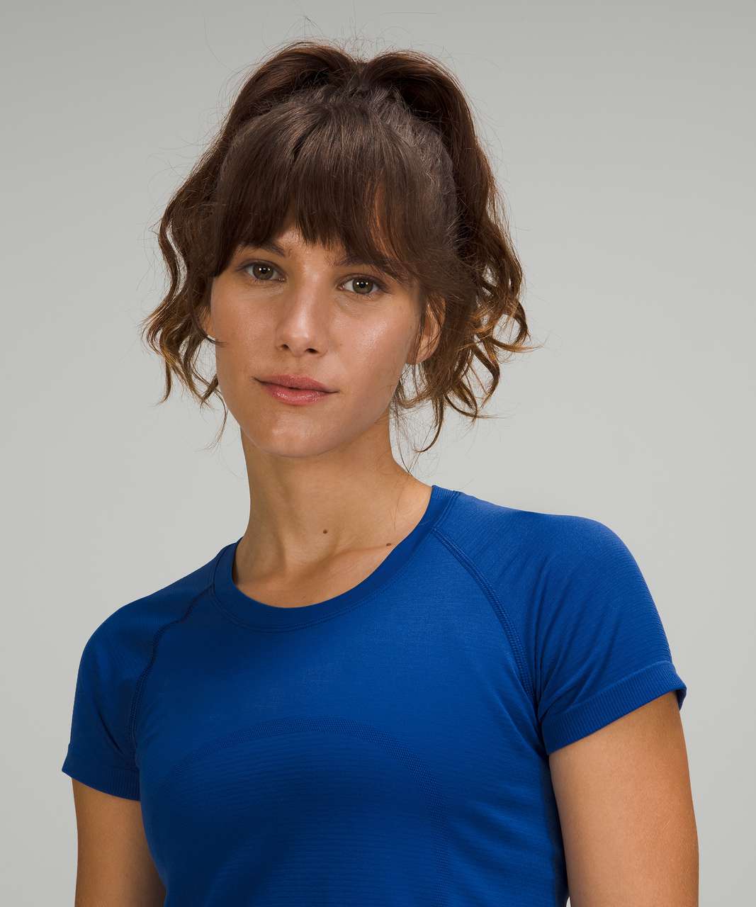 Lululemon High Neck Running and Training T-Shirt - Symphony Blue - lulu  fanatics